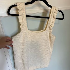 Madewell knit ruffle sleeve top